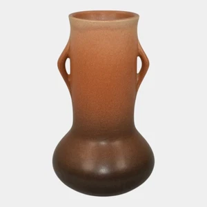 Roseville Rozane Patterns 1941 Russet Brown Vintage Art Pottery Ceramic Vase 1-6 - Picture 1 of 6