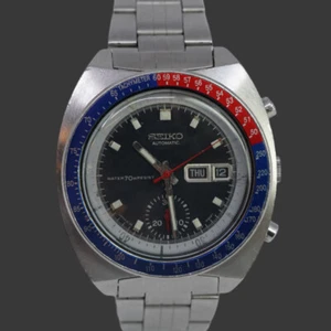 Vintage Seiko 6139-6005 Dial-6009T Pepsi Chronograph Watch (c.1971) #65457 - Picture 1 of 12