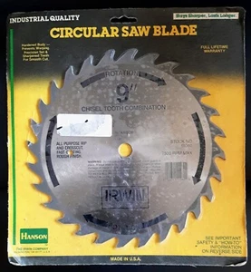 HANSON Circular Industrial Quality Saw Blade 9  - NEW - Picture 1 of 2