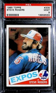 1985 Topps #205 Steve Rogers PSA 9 Mint - Picture 1 of 2