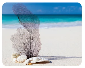 Mousepad Strand Meer 24x19 Urlaub Sommer Sonne Muschel Mauspad Unterlage - Bild 1 von 1