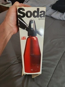 Vintage isi Siphon Soda Spritzer Red W/ Original Box - Picture 1 of 5