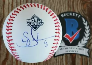 Béisbol Sean Doolittle 2019 firmado por la Serie Mundial certificado certificado de autenticidad Nacionales de Washington 1 - Imagen 1 de 2