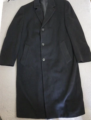 Chaqueta gabardina vintage Ralph Lauren para hombre talla única negra lana de cordero cachemir Foto 1 de 4