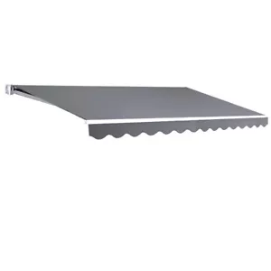 Instahut Retractable Folding Arm Awning Manual Sunshade 3Mx2.5M Pearl Grey - Picture 1 of 7