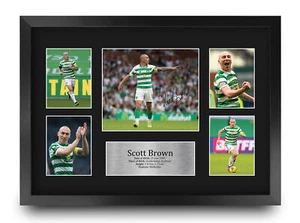 Scott Brown Celtic tolle Geschenkidee A3 gerahmter Druck Autogramm Bild an Fußball Fan - Bild 1 von 7