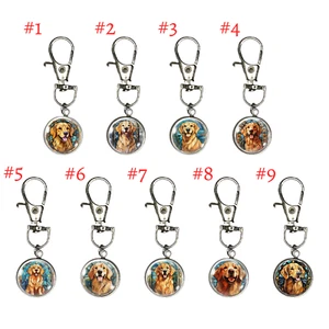 Golden Retriever  Zipper Pulls/Backpack Tags/Purse Danglers - Picture 1 of 19