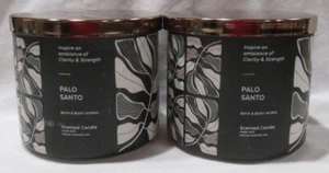 Bath & Body Works 3-wick Scented Candle Lot Set of 2 PALO SANTO - Picture 1 of 4