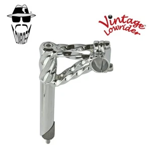 Vintage Lowrider Double Twisted 2 Screw Stem 22.2mm Chrome - Picture 1 of 1