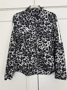 Chaqueta de Correr Adidas Adizero Adulto Mujer S Cremallera Completa Estampado de Leopardo Muestra NUEVA - Imagen 1 de 5