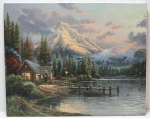 Thomas Kinkade Lakeside Hideaway 16x20 G/P Canvas 223/1100 - Picture 1 of 23