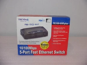 TRENDNET TE100-S5P PLUS 5-PORT FAST ETHERNET SWITCH - Picture 1 of 4