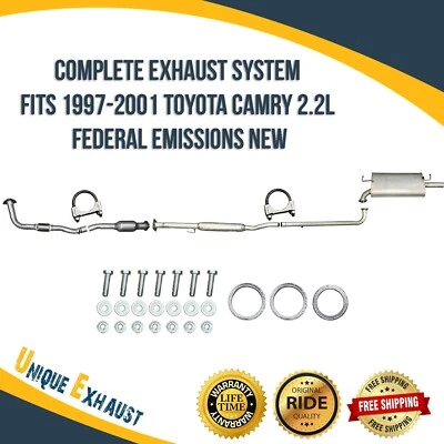 Sistema de escape completo para Toyota Camry 1997-2001 2,2 L emisiones federales nuevo Foto 1 de 4