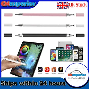 Thin Capacitive DISC Touch Screen Stylus Pen For Apple IOS Android Tablet Phone - Picture 1 of 21