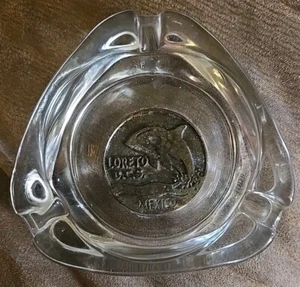 Vintage Loreto B.C.S. Mexico Souvenir Ashtray With Dolphin Coin - E2 - Picture 1 of 3