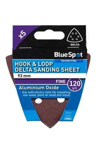 Blue Spot 19862 Delta Sanding Sheets 93mm 120 Grit 5 Piece MD3 - Picture 1 of 2