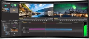 LG 34UC99-W Curved Monitor 34" UltraWide 3440x1440 USB-C HDMI AMD FreeSync - Bild 1 von 7