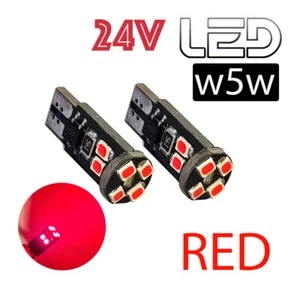 2 W5W T10 24V LKL ROT Lampe Lampen Standlicht Stanlichtlampen innere - Bild 1 von 1