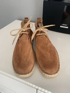 Minelli Suede Espadrille Boots Chukka Desert Boots 45 11 Weller - Picture 1 of 9