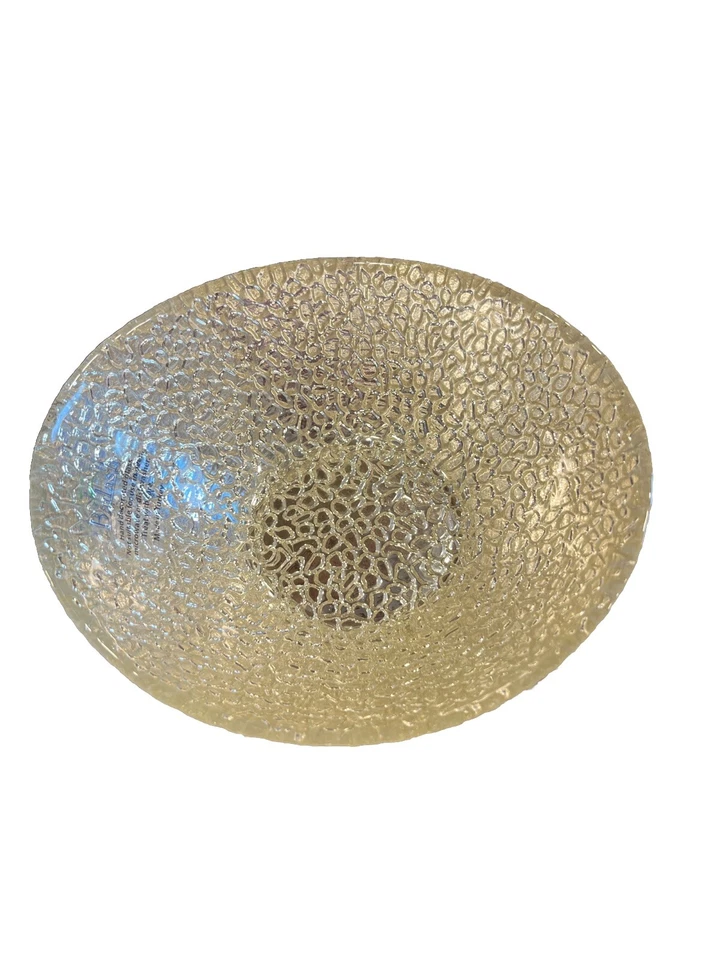 BADASH Piel de Serpiente Plateado Ovalado 6.5 Pulgadas Tazón de Vidrio Caramelo Modelo Nuevo Sin Caja Foto 1 de 4