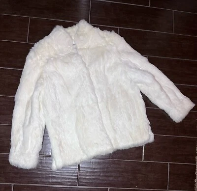 Bryant Park с белый мех пальто sz средний - Изображение 1 из 4