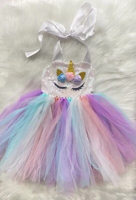 Vestido Tutú Unicornio para Niñas Fiesta de Cumpleaños Juegos con disfraces Disfraz de Princesa. Halloween  Foto 1 de 2