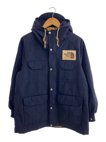 Gucci Mountain Hoodie x The North Face Parka S Nylon Navy 649245 ZKRXK