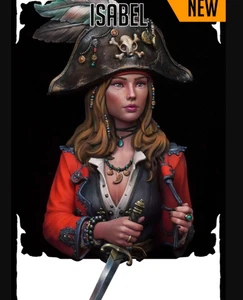 90mm Resin Figure Bust Pirate Unpainted Unassembled Y237 - Picture 1 of 2