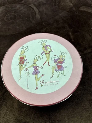 Juego de 4 platos de ensalada Rosanna “Reindears” Divas con bordes rosas en caja usados Foto 1 de 4