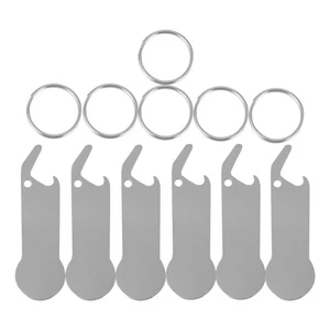  6 Stück Trolley Medaillenhalter Metall Schlüsselanhänger Medaille Schlüsselanhänger Einkaufswagen Medaille - Bild 1 von 12