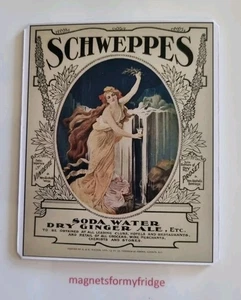 SCHWEPPES AGUA DE SODA, DRY GINGER ALE 1800 IMÁN DE NEVERA PUBLICITARIA - M26 LA - Imagen 1 de 1