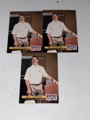 1992 Pro Set Bill Cowher #306 (3) Rookie Card RC Lot Pittsburgh Steelers - Image 1 of 2