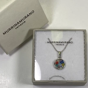 Murrinamurano Venezia Italien Blume Murrino Glas Anhänger Halskette NEU - Bild 1 von 3