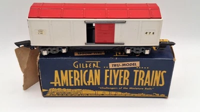 Vintage American Flyer Prewar O Gauge Box Car #478 with Original Box - Image 1 of 4