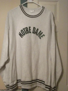 VINTAGE UNIVERSITY OF NOTRE DAME GRAY SWEATSHIRT (CHAMPION - SIZE-2XL) - Picture 1 of 6