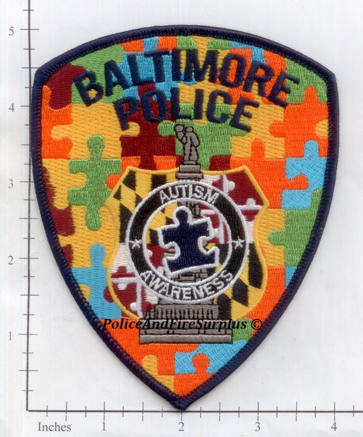 Maryland - Baltimore MD Police Dept Patch Autism Awareness - Изображение 1 из 1