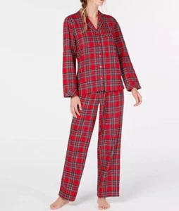 Family Pajamas Matching Women's XL Brinkley Cotton Plaid Pajamas Loungewear Red - Picture 1 of 5