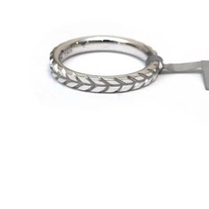 New DAVID YURMAN Men's 4mm Chevron Band Ring in 18K White Gold Size 11 - Picture 1 of 6