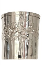 BRANDIMARTE bicchiere liberty rosa canina martellato argento sterling 925 nuovo