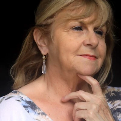 Pendientes Dormilones Dorados Gota Cuarzo Blanco Engastado CZ Art Deco SC2 - Imagen 1 de 4