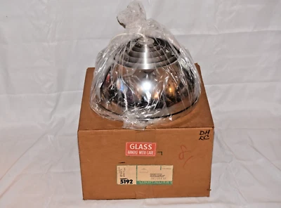 Lámpara Colgante Vintage Lightolier Cromo Mediados de Siglo Moderna NUEVO STOCK ANTIGUO Foto 1 de 4