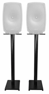 Pair Rockville 37” Black Steel Speaker Stands For Genelec 8351A Monitors - Picture 1 of 7