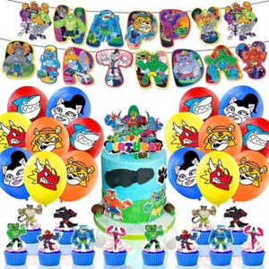 Goo Jit Zu Heroes Birthday Party Decor Balloons Banner Cupcake Toppers Supplies - Picture 1 of 5