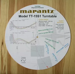 Marantz TT-15S1 maßgeschneiderter Plattenspieler Tonarmpatrone Ausrichtungswinkelmesser - Bild 1 von 7