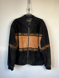 Scully Western Leather Jacket Black And Brown Size XL Mens - Picture 1 of 11