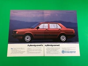 1989 VOLKSWAGEN FOX VW ORIGINAL PRINT AD ADVERTISEMENT 2 PAGE - Picture 1 of 1