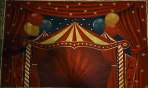 Canvas Circus Party Tent Backdrop, 3x6FT - Picture 1 of 1