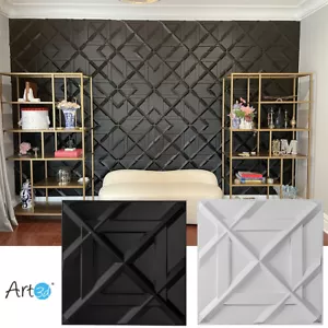 Art3d 12-Pack 19.7"x19.7" PVC 3D Wall Panel, Decorative Wall Tile,32 sq. ft./Box - Picture 1 of 24