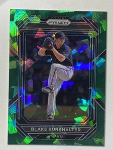 2023 Panini Prizm Baseball Green Cracked Ice Blake Burkhalter #10