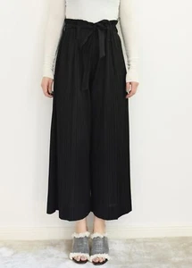 weite Hose ISSEY MIYAKE PLEATS PLEASE cropped paperbag high-waist Gürtel | S-M - Bild 1 von 11
